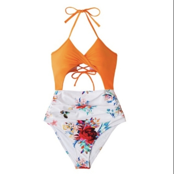 Cupshe NWT Floral Swimsuit XL - Picture 5 of 5